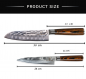 Preview: Wolfblood Zeuß Set Santoku Damastmesser Küchenmesser LH Lifestyle Kochmesser Utility